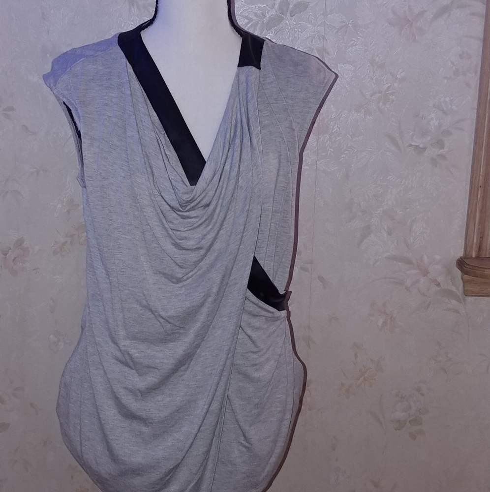 🥀"NWT"🥀  crisscross tank w\  faux leather